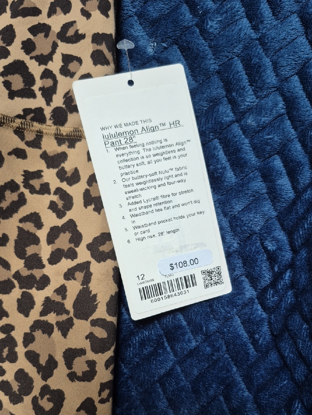 Lululemon Align HR Leggings 28" In True Leopard Multi Size 12, New With Tags - Picture 3 of 10